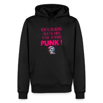 Je m’en fiche - Schmeiss alles hin werd Punk Punkrock - Sweat à capuche Premium bio Homme - noir - Devant - Nico (187cm)
