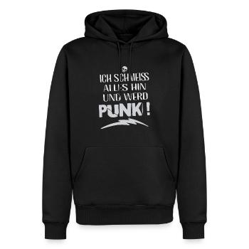 Je m’en fiche - Schmeiss alles hin werd Punk Punkrock - Sweat à capuche Premium bio Homme - noir - Devant - Nico (187cm)