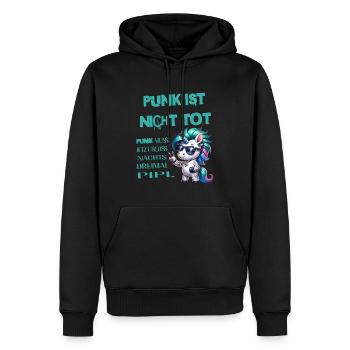 Festival Fun Je suis vieux mais le punk n’est pas mort - Sweat à capuche Premium bio Homme - noir - Devant - Nico (187cm)