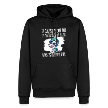 Festival Fun Je suis vieux mais le punk n’est pas mort - Sweat à capuche Premium bio Homme - noir - Devant - Nico (187cm)
