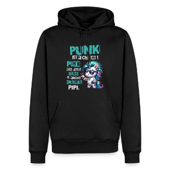 Festival Fun Je suis vieux mais le punk n’est pas mort - Sweat à capuche Premium bio Homme - noir - Devant - Nico (187cm)