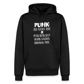 Festival Fun Je suis vieux mais le punk n’est pas mort - Sweat à capuche Premium bio Homme - noir - Devant - Nico (187cm)