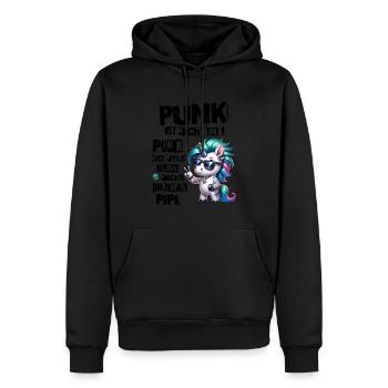 Festival Fun Je suis vieux mais le punk n’est pas mort - Sweat à capuche Premium bio Homme - noir - Devant - Nico (187cm)