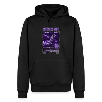 Crocodile chinois lézard Shinisaurus crocodilurus - Sweat à capuche Premium bio Homme - noir - Devant - Nico (187cm)