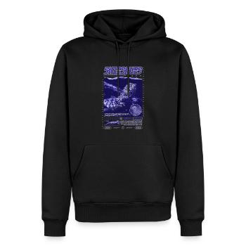 Crocodile chinois lézard Shinisaurus crocodilurus - Sweat à capuche Premium bio Homme - noir - Devant - Nico (187cm)