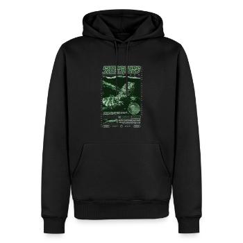 Crocodile chinois lézard Shinisaurus crocodilurus - Sweat à capuche Premium bio Homme - noir - Devant - Nico (187cm)