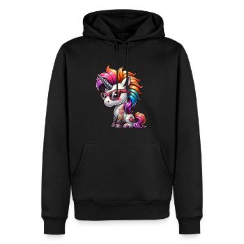 Punk Rock - Ich bin alt aber Punk ist nicht tot - Männer Premium Bio Hoodie - Schwarz - Vorne - Nico (187cm)