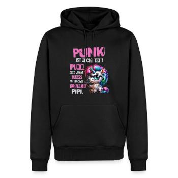 Punk Rock - I'm old but punk is not dead - Men’s Premium Organic Hoodie - black - Front - Nico (187cm)
