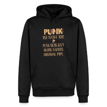 Punk Rock - Je suis vieux mais le punk n’est pas mort - Sweat à capuche Premium bio Homme - noir - Devant - Nico (187cm)
