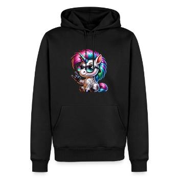 Punk Rock - Ich bin alt aber Punk ist nicht tot - Männer Premium Bio Hoodie - Schwarz - Vorne - Nico (187cm)