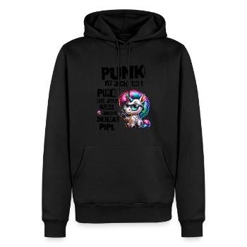 Punk Rock - Je suis vieux mais le punk n’est pas mort - Sweat à capuche Premium bio Homme - noir - Devant - Nico (187cm)