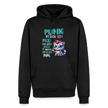 Punk Rock - Je suis vieux mais le punk n’est pas mort - Sweat à capuche Premium bio Homme - noir - Devant - Nico (187cm)