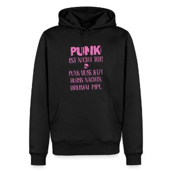 Punk Rock - I'm old but punk is not dead - Men’s Premium Organic Hoodie - black - Front - Nico (187cm)