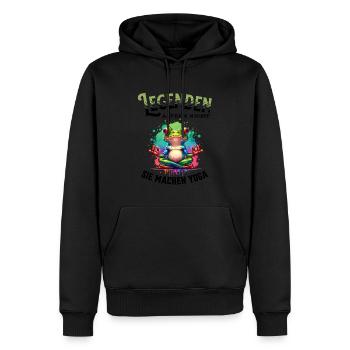 Legenden altern nicht sie gehen Yoga - Männer Premium Bio Hoodie - Schwarz - Vorne - Nico (187cm)