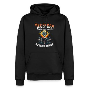 Legenden altern nicht sie gehen Tanzen - Männer Premium Bio Hoodie - Schwarz - Vorne - Nico (187cm)