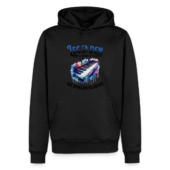 Legenden altern nicht sie gehen Klavier - Männer Premium Bio Hoodie - Schwarz - Vorne - Nico (187cm)