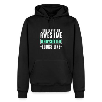 Babysitter Babysitting - Männer Premium Bio Hoodie - Schwarz - Vorne - Nico (187cm)