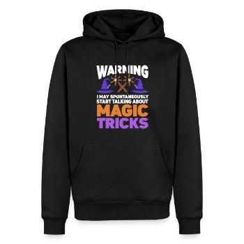 Funny Magician Magic - Männer Premium Bio Hoodie - Schwarz - Vorne - Nico (187cm)