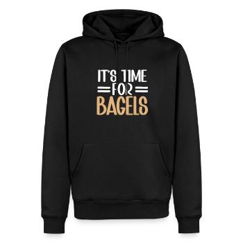 Bagel Lover Art Bagels - Men’s Premium Organic Hoodie - black - Front - Nico (187cm)