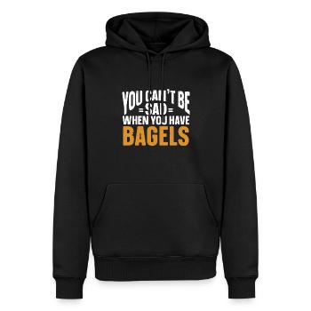 Bagel Lover Art Bagels - Men’s Premium Organic Hoodie - black - Front - Nico (187cm)