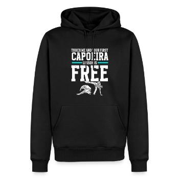 Capoeira Brésil Arts Martiaux Capoeira - Sweat à capuche Premium bio Homme - noir - Devant - Nico (187cm)