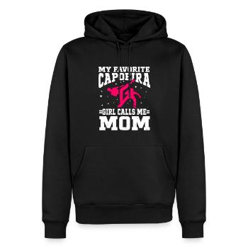 Capoeira Brésil Arts Martiaux Capoeira - Sweat à capuche Premium bio Homme - noir - Devant - Nico (187cm)
