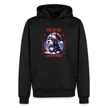Père Noël Chien Noël Hommes et femmes - Sweat à capuche Premium bio Homme - noir - Devant - Nico (187cm)