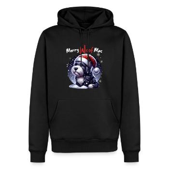 Père Noël Chien Noël Hommes et femmes - Sweat à capuche Premium bio Homme - noir - Devant - Nico (187cm)