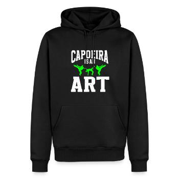 Capoeira Brésil Arts Martiaux Capoeira - Sweat à capuche Premium bio Homme - noir - Devant - Nico (187cm)
