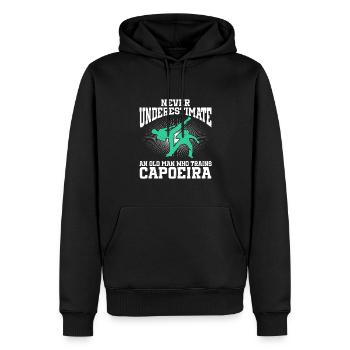 Capoeira Brésil Arts Martiaux Capoeira - Sweat à capuche Premium bio Homme - noir - Devant - Nico (187cm)