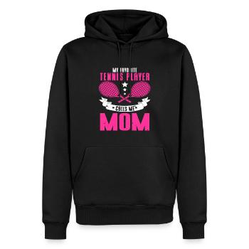 Tennis Player - Männer Premium Bio Hoodie - Schwarz - Vorne - Nico (187cm)