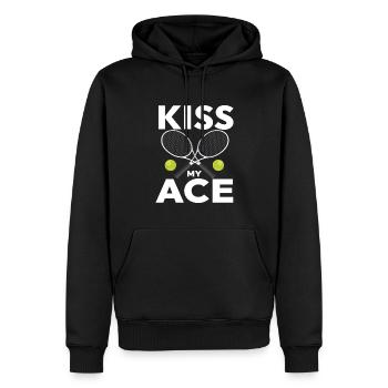 Tennis Player - Männer Premium Bio Hoodie - Schwarz - Vorne - Nico (187cm)