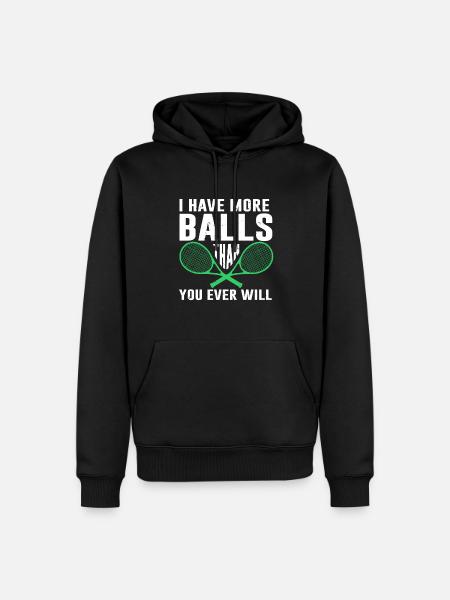 Tennis Player - Men’s Premium Organic Hoodie - black