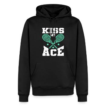 Tennis Player - Männer Premium Bio Hoodie - Schwarz - Vorne - Nico (187cm)