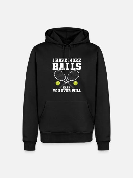Tennis Player - Men’s Premium Organic Hoodie - black