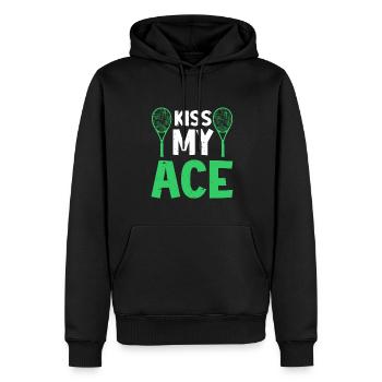 Tennis Player - Männer Premium Bio Hoodie - Schwarz - Vorne - Nico (187cm)