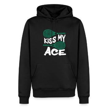 Tennis Player - Männer Premium Bio Hoodie - Schwarz - Vorne - Nico (187cm)