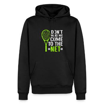 Tennis Player - Männer Premium Bio Hoodie - Schwarz - Vorne - Nico (187cm)