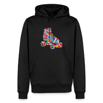 patin à roulettes filles patinage à roulettes enfants patins à roulettes - Sweat à capuche Premium bio Homme - noir - Devant - Nico (187cm)