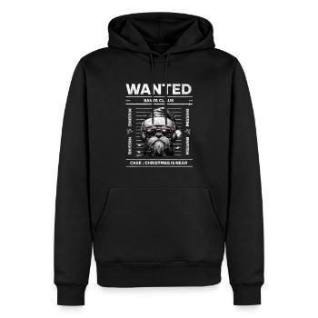 Père Noël Chien Noël Hommes et femmes - Sweat à capuche Premium bio Homme - noir - Devant - Nico (187cm)