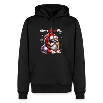 Père Noël Chien Noël Hommes et femmes - Sweat à capuche Premium bio Homme - noir - Devant - Nico (187cm)