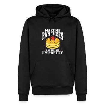 Crêpes Petit-déjeuner Gourmand - Sweat à capuche Premium bio Homme - noir - Devant - Nico (187cm)