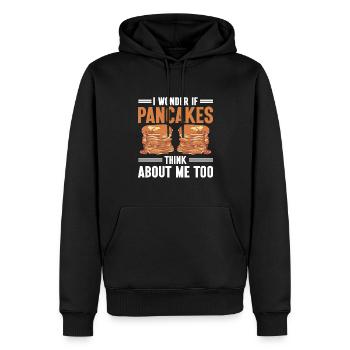 Pancakes Breakfast Food Lover - Männer Premium Bio Hoodie - Schwarz - Vorne - Nico (187cm)