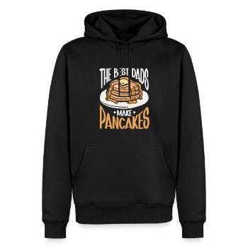 Crêpes Petit-déjeuner Gourmand - Sweat à capuche Premium bio Homme - noir - Devant - Nico (187cm)