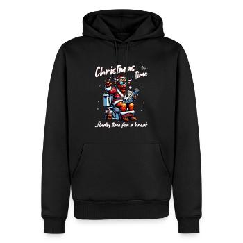 Père Noël Noël Hommes et femmes - Sweat à capuche Premium bio Homme - noir - Devant - Nico (187cm)