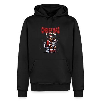 Père Noël Noël Hommes et femmes - Sweat à capuche Premium bio Homme - noir - Devant - Nico (187cm)