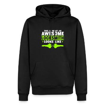 Locksmith Lockpicking Lockpicker - Men’s Premium Organic Hoodie - black - Front - Nico (187cm)