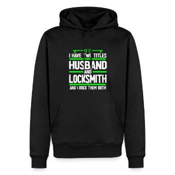 Locksmith Lockpicking Lockpicker - Men’s Premium Organic Hoodie - black - Front - Nico (187cm)