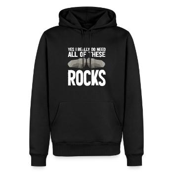 Rock Collector Geology Geologist - Männer Premium Bio Hoodie - Schwarz - Vorne - Nico (187cm)