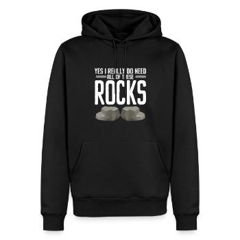 Rock Collector Geology Geologist - Männer Premium Bio Hoodie - Schwarz - Vorne - Nico (187cm)